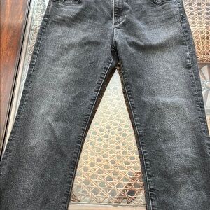 AG.   High Rise Black Jeans  Jodi crop high rise, slim flare, crop